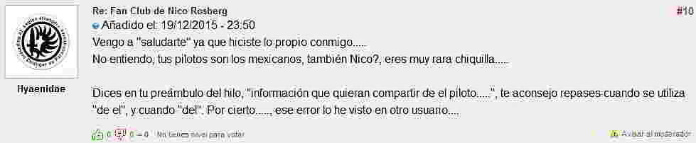 Re: Fan Club de Nico Rosberg